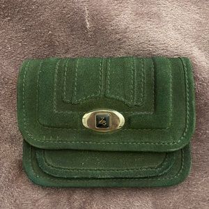 Green suede bag